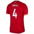 Camisola Liverpool Virgil Van Dijk 4 Equipamento Primeiro 2021-2022 Manga Curta